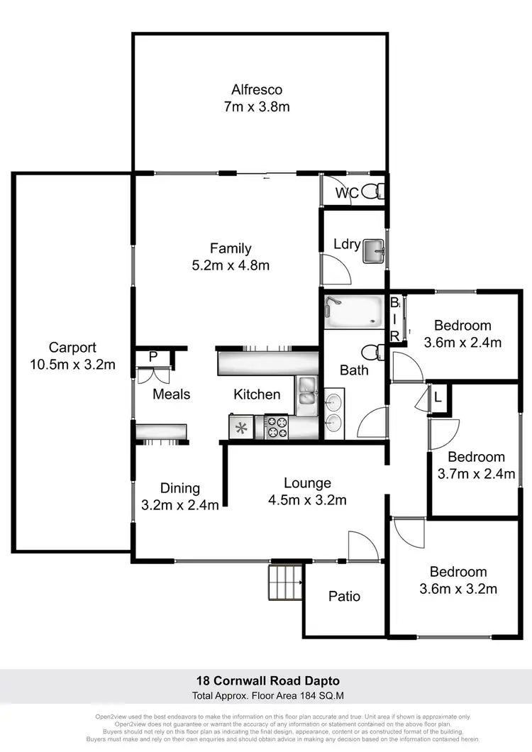 Floorplan of Homely house listing, 18 Cornwall Road, Dapto NSW 2530