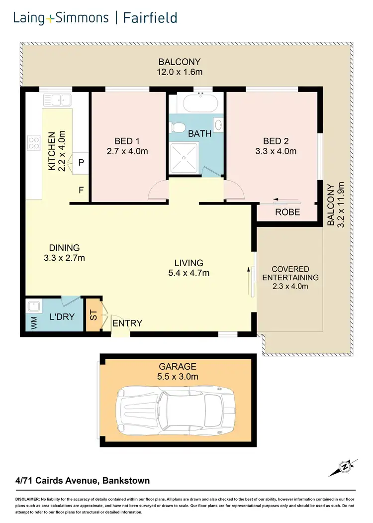 Floorplan of Homely unit listing, 4/71-73 Cairds Ave, Bankstown NSW 2200