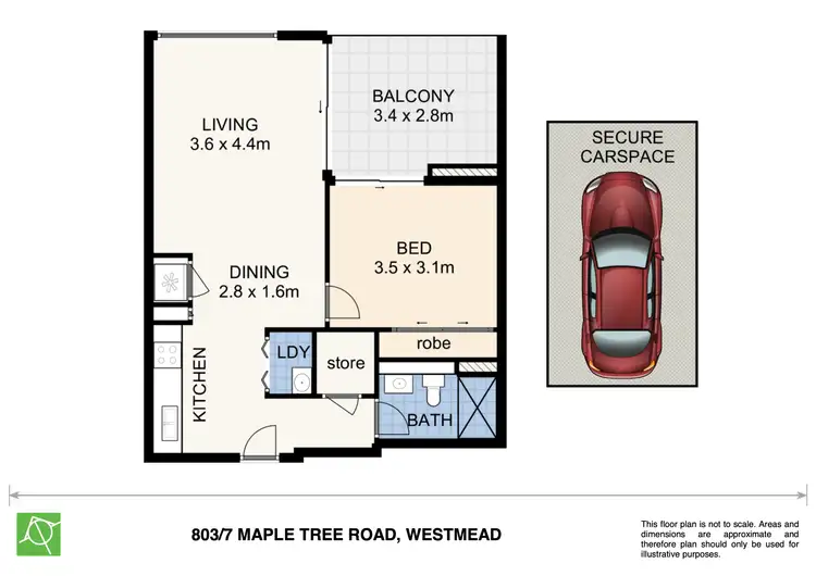 Floorplan of Homely unit listing, 803/7 Maple Tree Road, Westmead NSW 2145