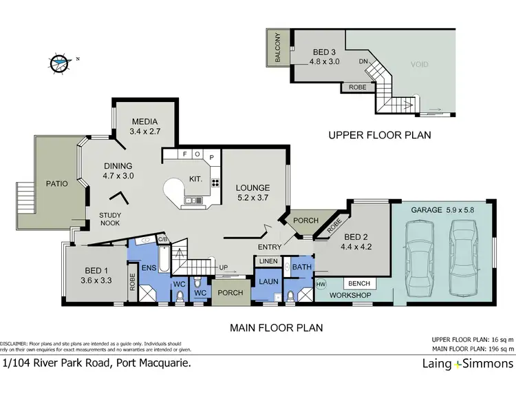 Floorplan of Homely villa listing, 1/104 River Park Road, Port Macquarie NSW 2444