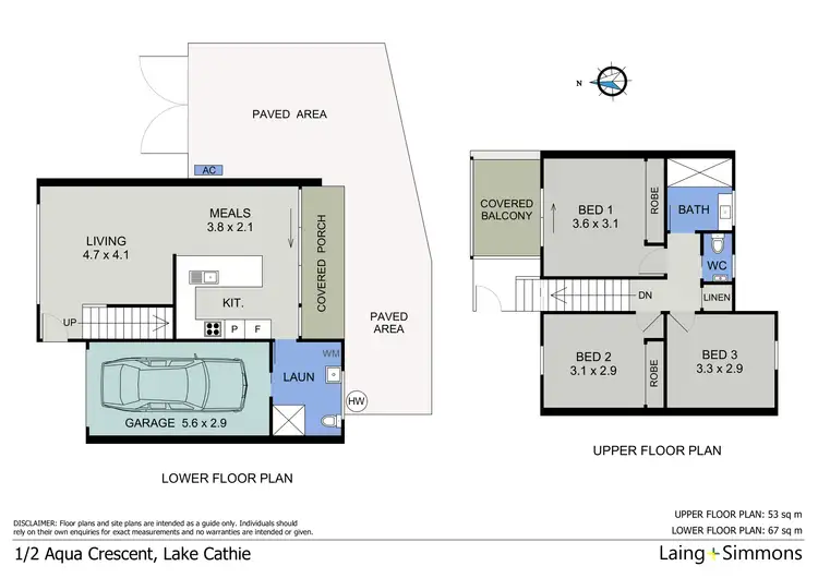Floorplan of Homely townhouse listing, 1/2 Aqua Crescent, Lake Cathie NSW 2445