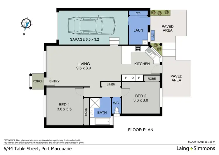 Floorplan of Homely villa listing, 6/44 Table Street, Port Macquarie NSW 2444