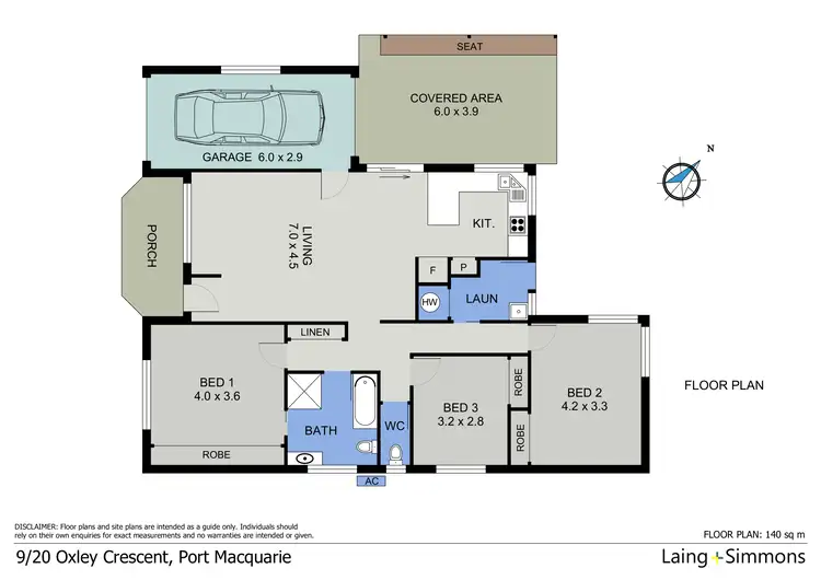 Floorplan of Homely villa listing, 9/20 Oxley Crescent, Port Macquarie NSW 2444