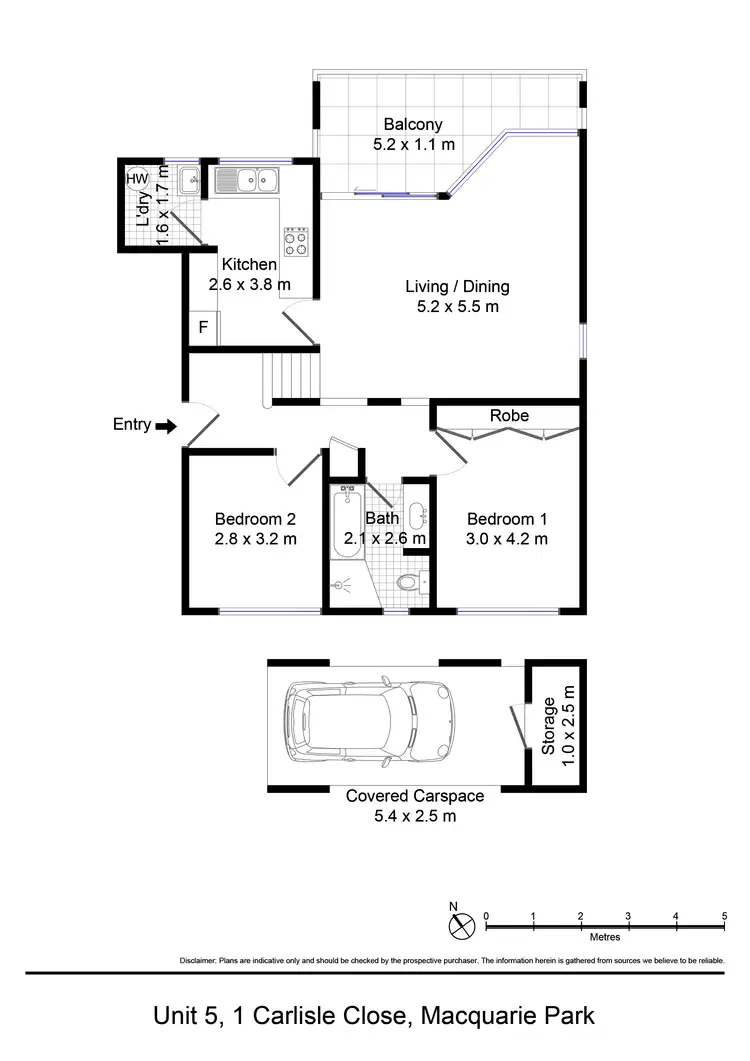 Floorplan of Homely apartment listing, 5/1 Carlisle Close, Macquarie Park NSW 2113