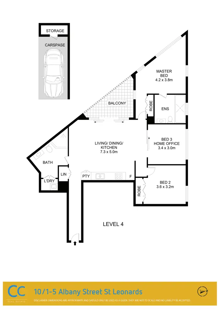 Floorplan of Homely apartment listing, 4 10/1-5 Albany, St Leonards NSW 2065
