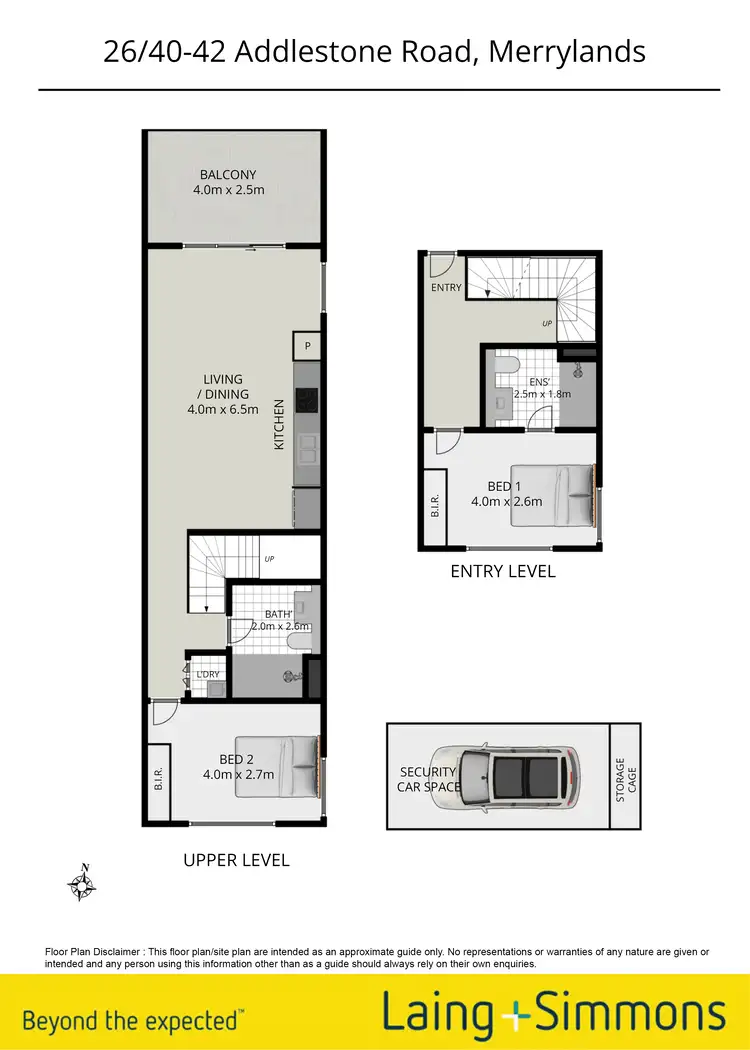 Floorplan of Homely unit listing, 26/40-42 Addlestone Road, Merrylands NSW 2160