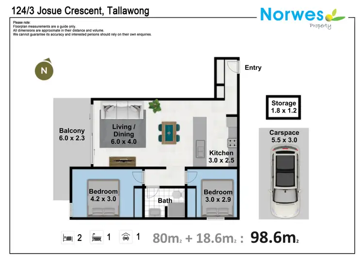Floorplan of Homely apartment listing, 124/3 Josue Cres, Tallawong NSW 2762