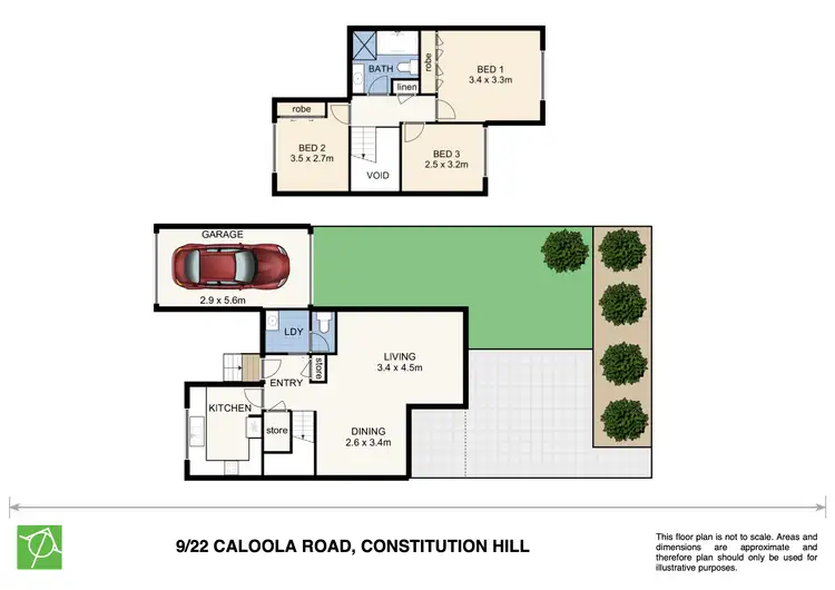 Floorplan of Homely townhouse listing, 9/22-24 Caloola Road, Constitution Hill NSW 2145