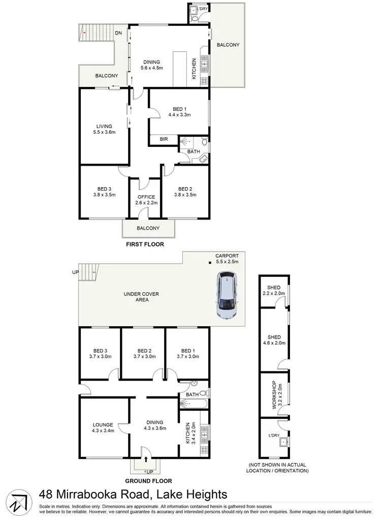 Floorplan of Homely block of units listing, 48 Mirrabooka Rd, Lake Heights NSW 2502