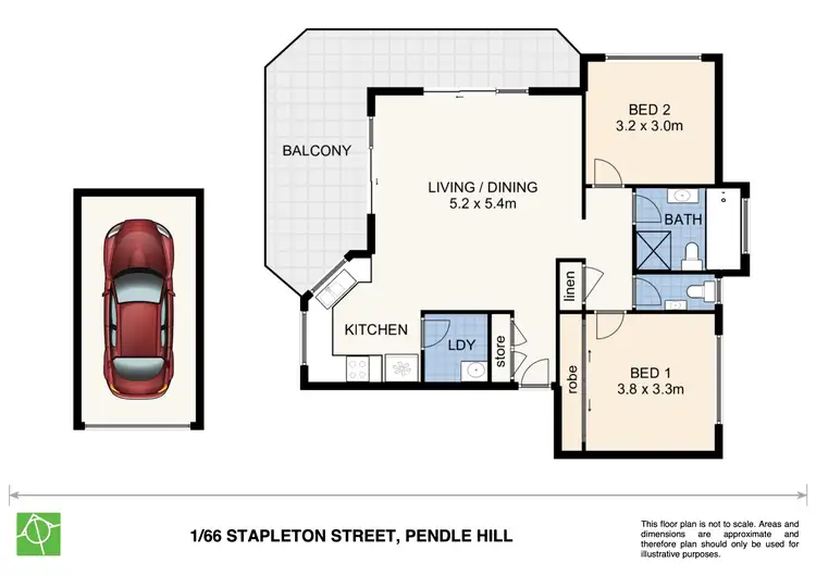 Floorplan of Homely unit listing, 1/66 Stapleton Street, Pendle Hill NSW 2145
