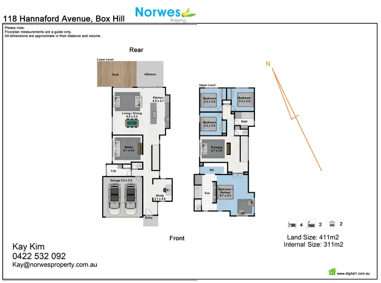 Floorplan of Homely house listing, 118 Hannaford Ave, Box Hill NSW 2765