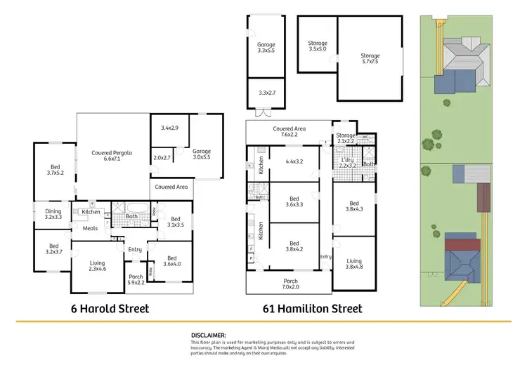 Floorplan of Homely house listing, 61 Hamilton Rd & 6 Harold St, Fairfield NSW 2165