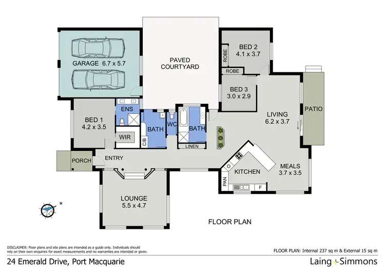 Floorplan of Homely house listing, 24 Emerald Drive, Port Macquarie NSW 2444