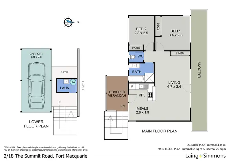 Floorplan of Homely unit listing, 2/18 The Summit Road, Port Macquarie NSW 2444