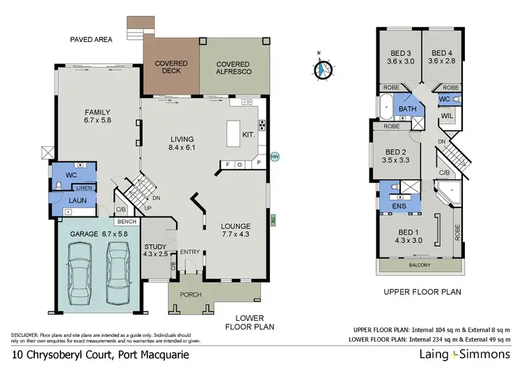 Floorplan of Homely house listing, 10 Chrysoberyl Court, Port Macquarie NSW 2444
