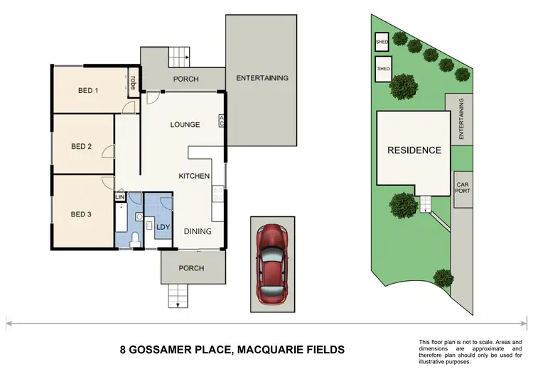 Floorplan of Homely house listing, 8 Gossamer Place, Macquarie Fields NSW 2564