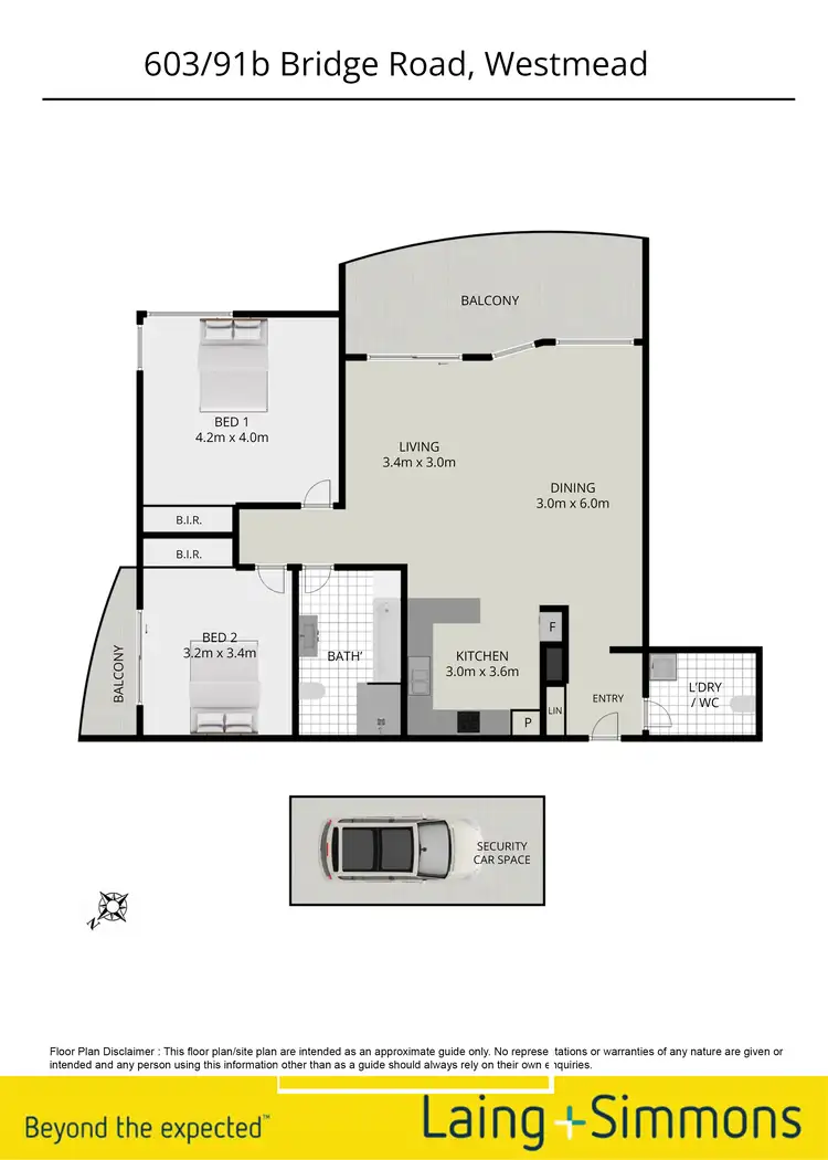 Floorplan of Homely unit listing, 603/91-101b Bridge Road, Westmead NSW 2145