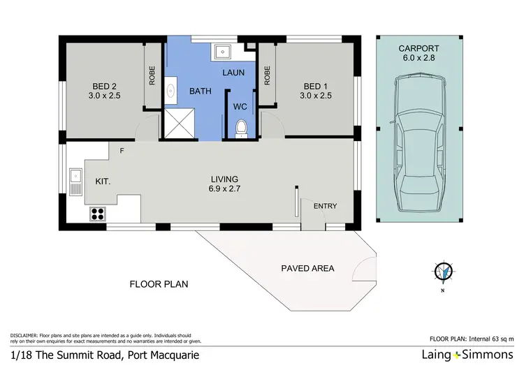 Floorplan of Homely unit listing, 1/18 The Summit Road, Port Macquarie NSW 2444