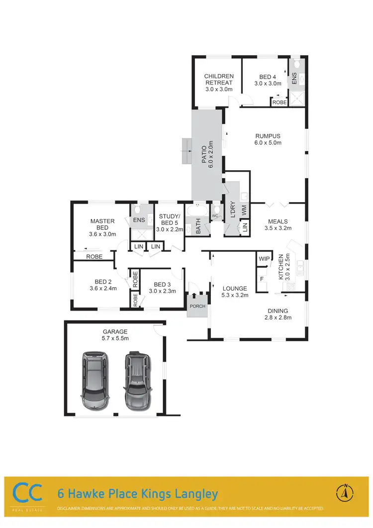 Floorplan of Homely house listing, 6 Hawke Place, Kings Langley NSW 2147