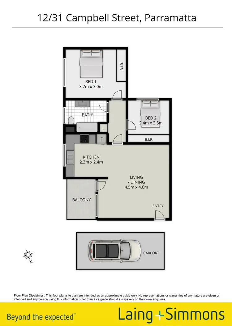 Floorplan of Homely unit listing, 12/31 Campbell Street, Parramatta NSW 2150