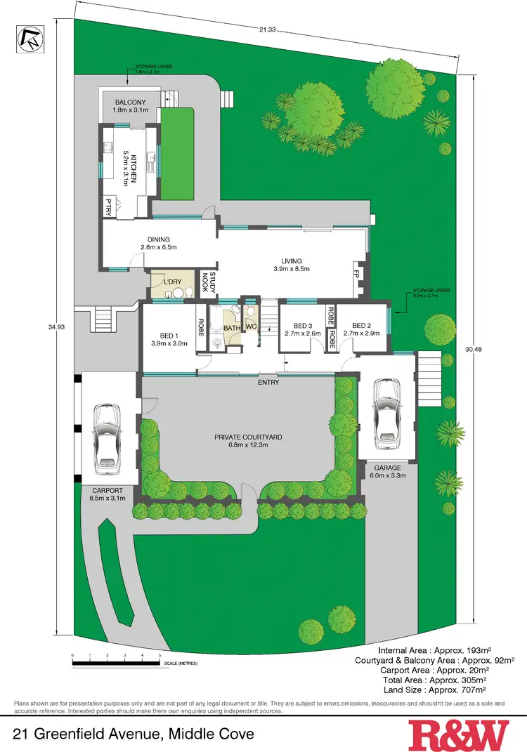 Floorplan of Homely house listing, 21 Greenfield Avenue, Middle Cove NSW 2068