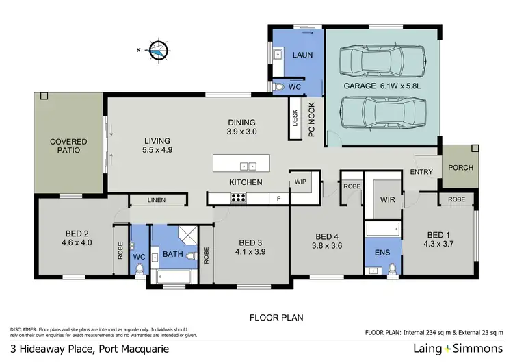 Floorplan of Homely house listing, 3 Hideaway Place, Port Macquarie NSW 2444