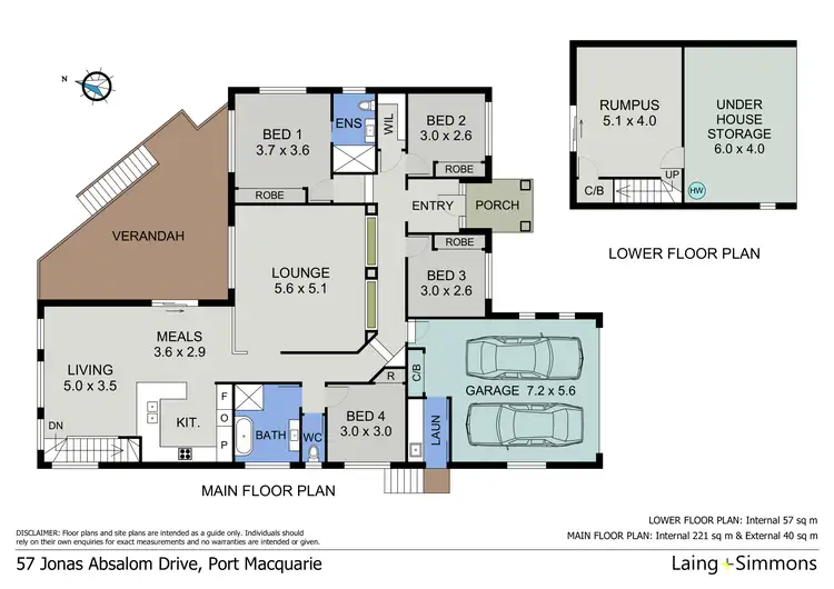 Floorplan of Homely house listing, 57 Jonas Absalom Drive, Port Macquarie NSW 2444