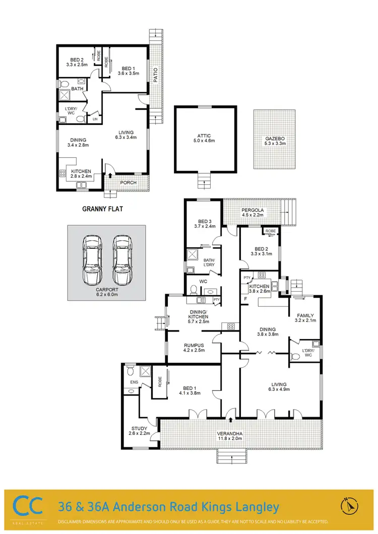 Floorplan of Homely house listing, 36 & 36A Anderson Rd, Kings Langley NSW 2147