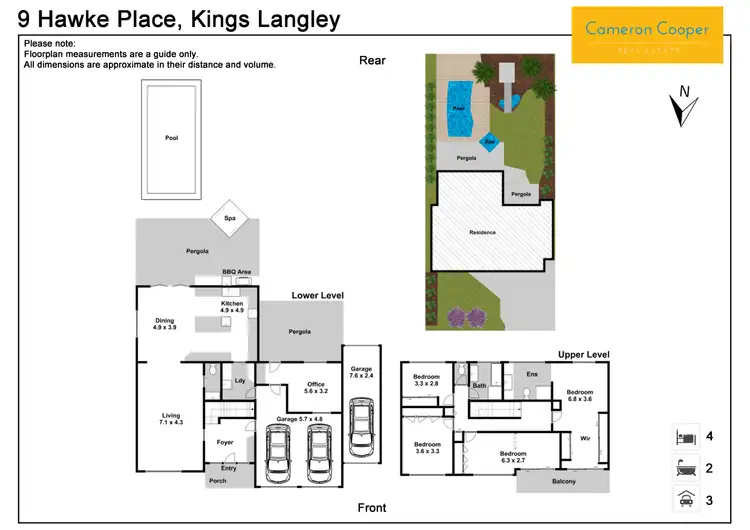 Floorplan of Homely house listing, 9 Hawke Pl, Kings Langley NSW 2147