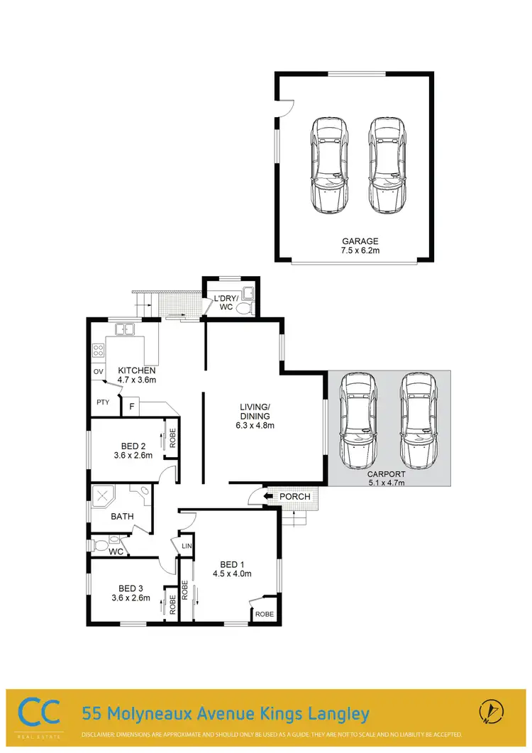 Floorplan of Homely house listing, 55 Molyneaux Ave, Kings Langley NSW 2147