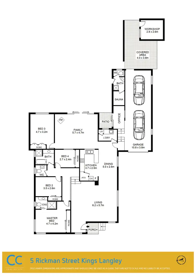 Floorplan of Homely house listing, 5 Rickman St, Kings Langley NSW 2147