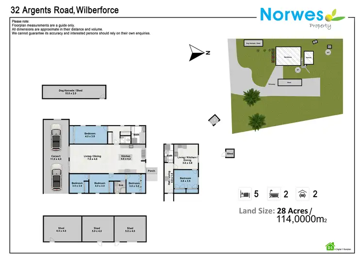 Floorplan of Homely rural property listing, 32 Argents Rd, Wilberforce NSW 2756