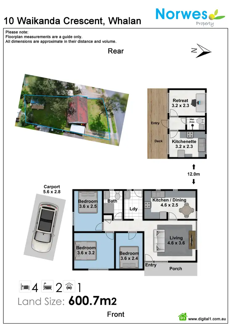 Floorplan of Homely house listing, 10 Waikanda Cres, Whalan NSW 2770