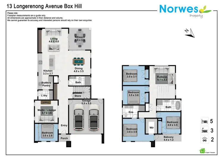 Floorplan of Homely house listing, 13 Longerenong Ave, Box Hill NSW 2765