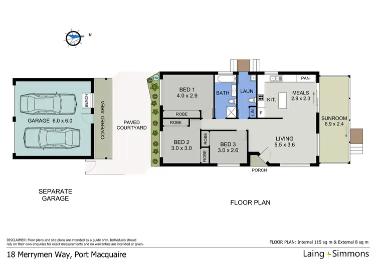 Floorplan of Homely house listing, 18 Merrymen Way, Port Macquarie NSW 2444