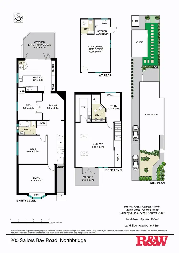 Floorplan of Homely semi-detached listing, 200 Sailors Bay Road, Northbridge NSW 2063
