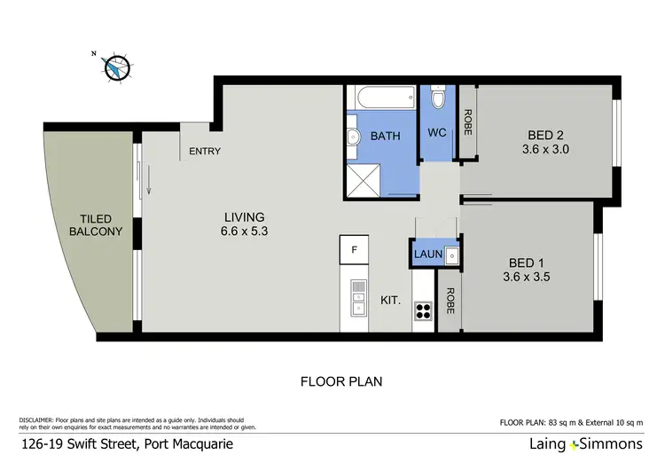 Floorplan of Homely unit listing, 126/68 Pacific Drive, Port Macquarie NSW 2444
