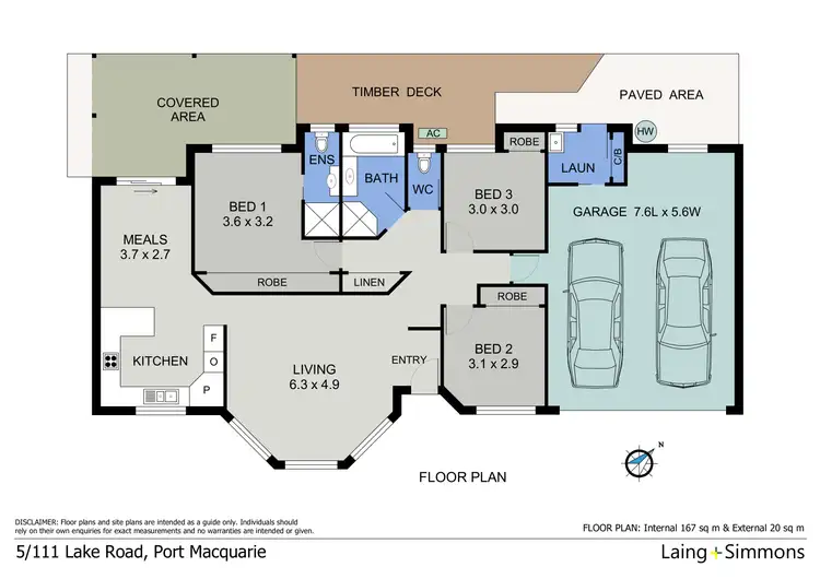Floorplan of Homely villa listing, 5/111 Lake Road, Port Macquarie NSW 2444