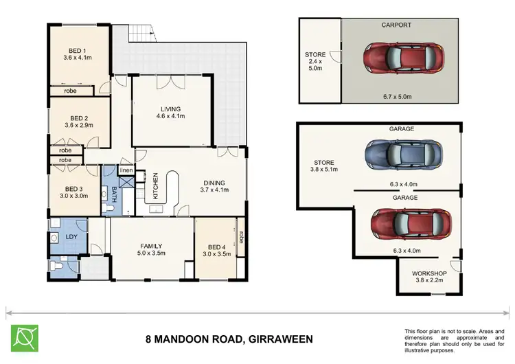 Floorplan of Homely house listing, 8 Mandoon Road, Girraween NSW 2145