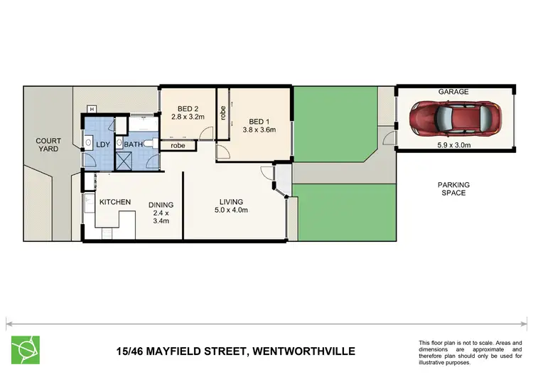 Floorplan of Homely villa listing, 15/46 Mayfield Street, Wentworthville NSW 2145