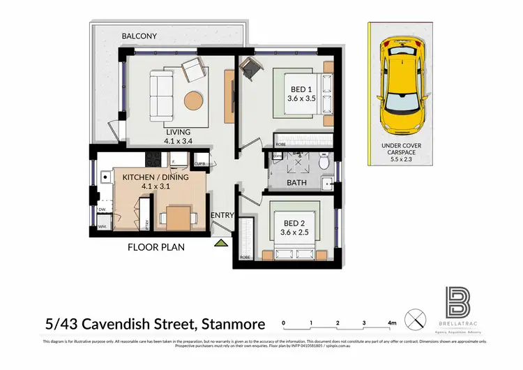 Floorplan of Homely apartment listing, 5/43 Cavendish St, Stanmore NSW 2048