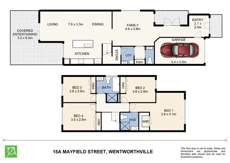 Floorplan of Homely semi-detached listing, 15A Mayfield Street, Wentworthville NSW 2145