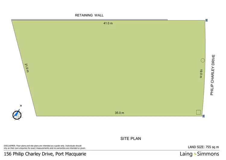 Floorplan of Homely land listing, 156 Philip Charley Drive, Port Macquarie NSW 2444