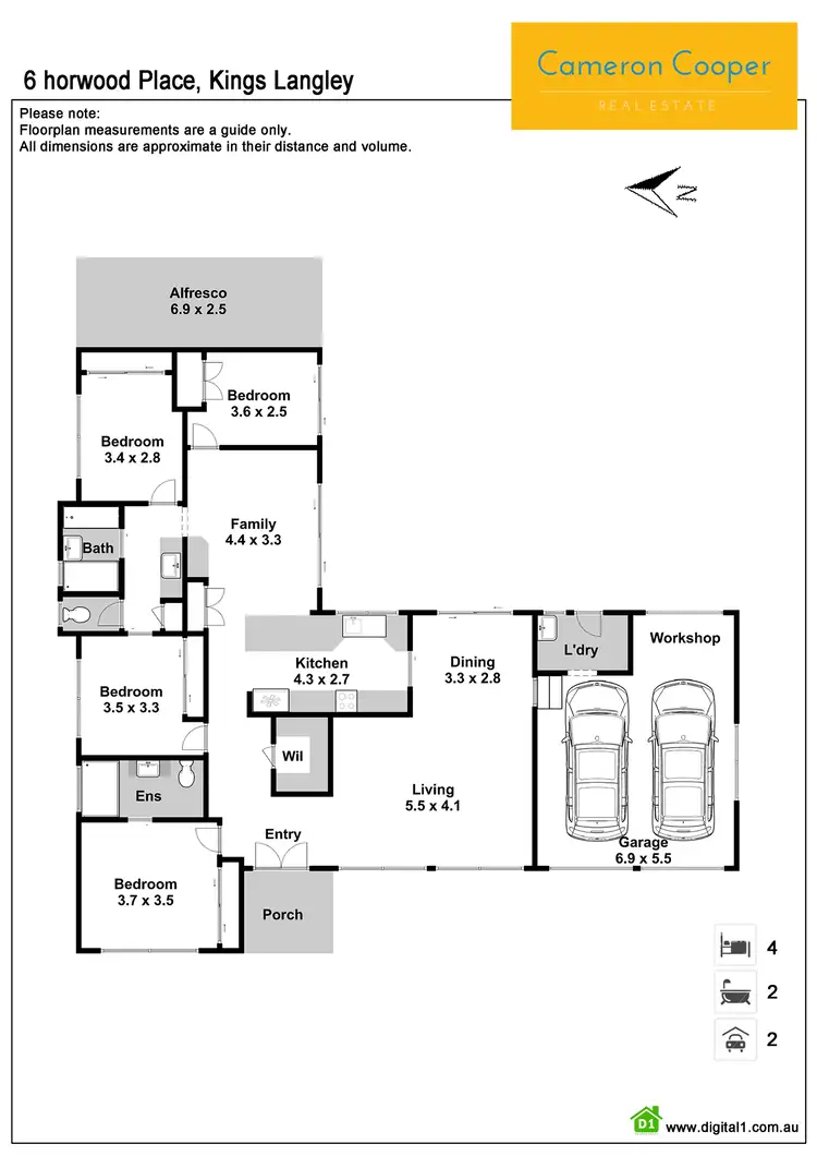 Floorplan of Homely house listing, 6 Horwood Place, Kings Langley NSW 2147