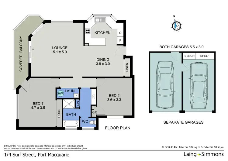 Floorplan of Homely unit listing, 1/4 Surf Street, Port Macquarie NSW 2444