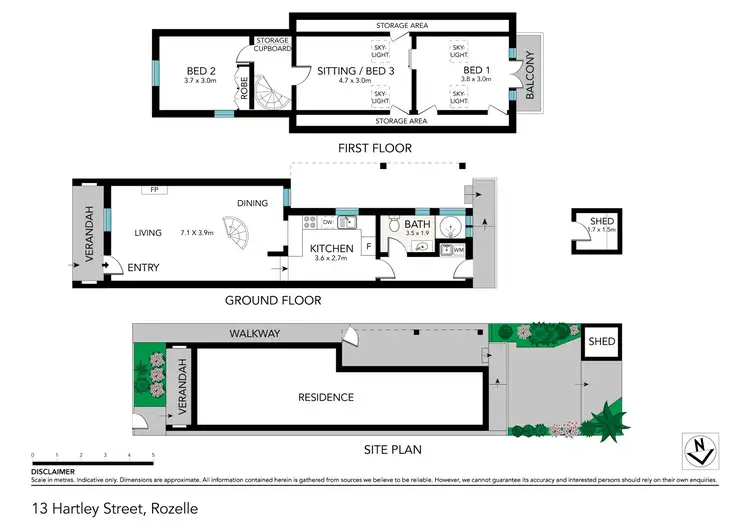 Floorplan of Homely house listing, 13 Hartley Street, Rozelle NSW 2039