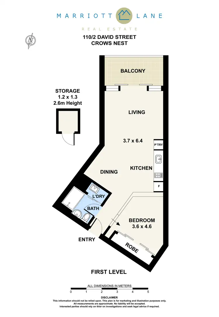 Floorplan of Homely apartment listing, 110/2 David Street, Crows Nest NSW 2065