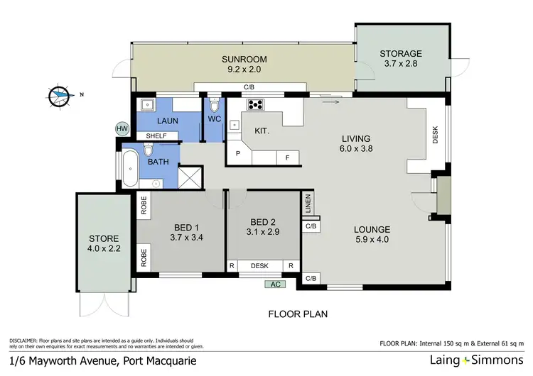 Floorplan of Homely villa listing, 1/6 Mayworth Avenue, Port Macquarie NSW 2444
