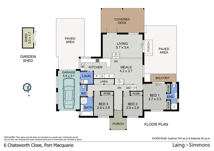 Floorplan of Homely house listing, 6 Chatsworth Close, Port Macquarie NSW 2444
