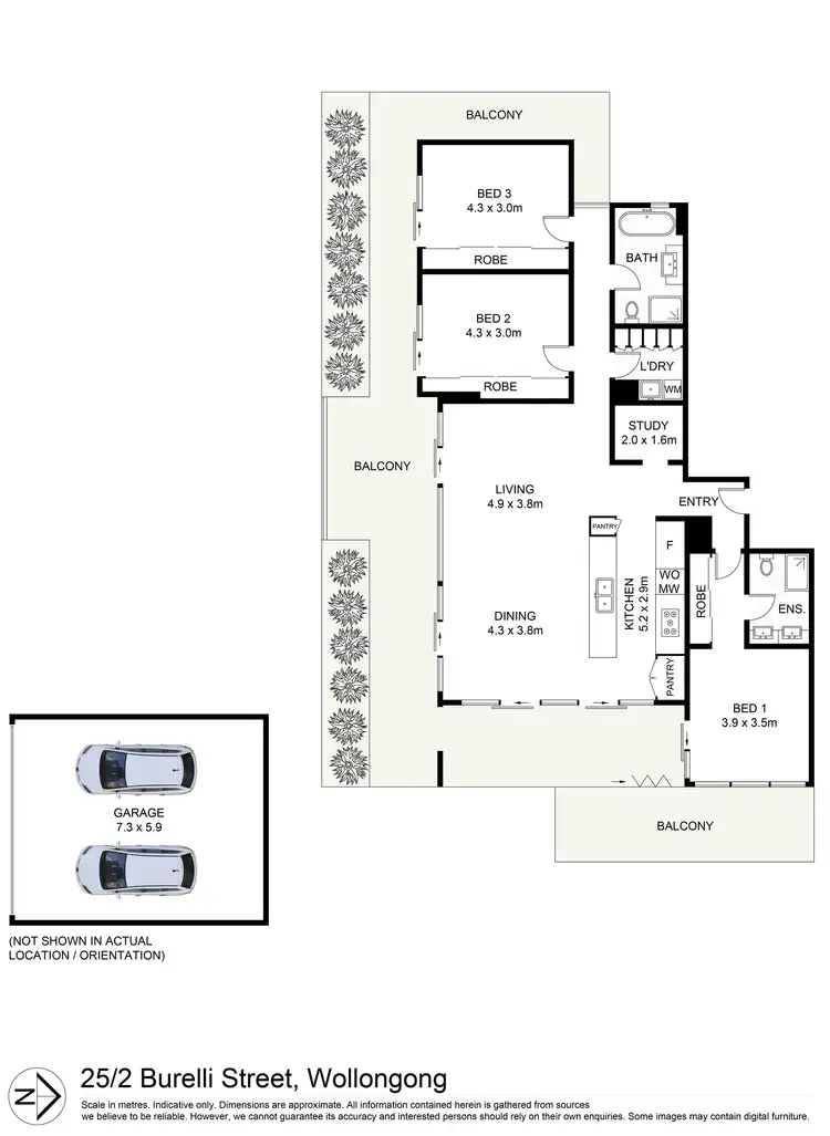 Floorplan of Homely apartment listing, 25/2 Burelli St, Wollongong NSW 2500